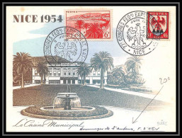 9752 Tirage 250 N°777 Cannes Nice Congres Philatelique1954 Dedicace France Carte Postale Postcard - Commemorative Postmarks