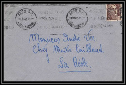 9729 N°715 Krag Gandon Agen Haute Garonne 1945 La Reole Gironde France Lettre Cover - 1921-1960: Période Moderne