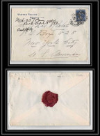 9644 Cachet De Cire Entete Winter Palace Menton N°140 Semeuse 1912 Pour New York Usa France Lettre Cover - 1877-1920: Semi Modern Period