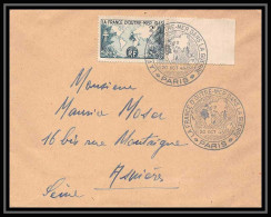 9579 N°741 Outre-mer Croix De Lorraine Paris 1945 France Lettre Cover - Gedenkstempel