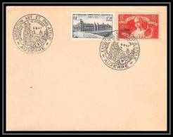 9561 Exposition Auxerre 1947 N°780 + 329 Chomeurs Affranchissement Compose France Lettre Cover - Commemorative Postmarks