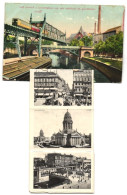 Leporello-AK Berlin, Ueberführung Der Hochbahn über Den Landwehrkanal U. Anhalter Bahnhof, Siegessäule  - Kreuzberg