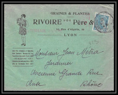 9516 Entete Graines Et Plantes Rivoire N°538 Mercure Lyon Pour Anse Rhone 1942 France Lettre Cover - 1921-1960: Modern Period