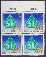 1989 , Mi 1965 ** (2) - 4 Er Block Postfrisch - 100 Jahre Sozialversicherung In Österreich - Neufs