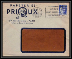 9512 Entete Papeteries Prioux Paris N°365 Paix Flier Musee Cognacq 1938 France Lettre Cover - 1921-1960: Modern Period