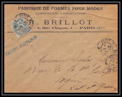 9511 Entete Brillot Paris Chapon N°111 Blanc Egen 1907 France Lettre Cover - 1877-1920: Periodo Semi Moderno