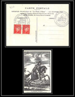 9507 N°514 Paire Petain 1942 Le Courrier Francais Exposition La Poste A Paris France Carte Postale Postcard - Gedenkstempels