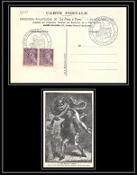 9500 N°413 Paire Mercure 1942 Exposition La Petite Poste A Paris France Carte Postale Postcard - Commemorative Postmarks