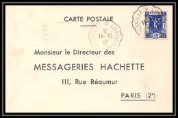 9400 Entete Messageries Hachette 324 Exposition Paris 1937 Convoyeur Longuyon Chatleville France Carte Postale Postcard - Bahnpost