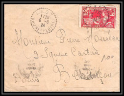 9388 N°184 Paris 1924 Jeux Olympiques (olympic Games) Sagy Saone Et Loire France Lettre Cover - 1921-1960: Modern Period