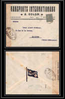 9345 Entete Transports Colom N°130 Semeuse Cerbere Convoyeur 1917 Narbonne Guerre 1914/1918 Censure Enveloppe Illustree - Guerra Del 1914-18