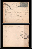 9340 N°130 Semeuse 15c Paire France 1918 Paris Geneve Suisse Guerre 1914/1918 Censure 418 817 Lettre Cover - Guerra Del 1914-18