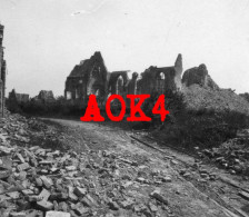 WOUMEN Diksmuide Straat Ruine 1917 1918 Flandern IJzer Yser Tram Kerk Kerkhof - Krieg, Militär