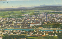 Linz 1916; Gesamtansicht - Gelaufen. - Linz