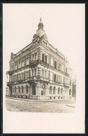 Foto-AK Leisnig, Bank, Chemnitzer Strasse Ecke Würkertstrasse  - Leisnig