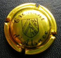 (ds-014)  Capsule  Cremant D'Alsace  Jean Geiler  Zwart/goud   Noir/or - Schuimwijn