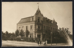 Foto-AK Glienicke /Nordbahn, Café-Konditorei Otto Schaudinn 1916  - Glienicke