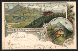 Lithographie Schönthal-Hütte Am Rauhbüchl, Restaurant Buzzihütte  - Sonstige & Ohne Zuordnung