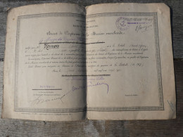 Brevet De Capitaine Marine Marchande En 1927 à Paimpol Bretagne à Mr Hamon De La Rochelle Signé Ministre ExtA - Diplômes & Bulletins Scolaires