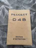 Revue Technique Peugeot D4B - Voitures