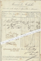 1849    ENTETE MONNAIE DES MEDAILLES Paris ETAT DES FABRICATIONS Pour La Société D’Agriculture De Meaux Seine Et Marne - Historical Documents