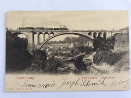 LUXEMBOURG : Pont Adolphe - Adolf-Brücke - Train à Vapeur / Pont - 1904 - (Nels Serie 1 N°95) - Trains