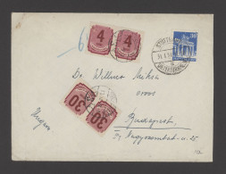 STUTTGART 1951. Cover To Budapest, With Postage Due Stamps - Storia Postale