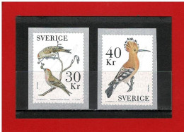 SUEDE - 2016 - N° 3107/3108 -  NEUFS** - AUTOADHESIFS - FAUNE - OISEAUX - Y & T - COTE : 24.50 Euros - Unused Stamps