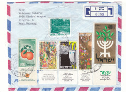 Israël - Lettre Recom De 1973 ? - Oblit Elat - Fruits - Peintures D'enfants - - Brieven En Documenten