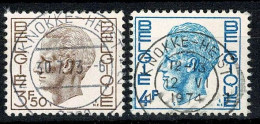 Belg. 1581A + 1643 - 3,50 Fr + 4,00 Fr Obl./Afst. Knokke-Heist (2 Scans) - Used Stamps