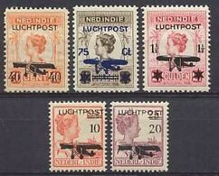 Nederlands Indie 1928 NVPH Nr Luchtpost 1/5 Ongebruikt/MH Airmail - Niederländisch-Indien