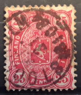 FINLAND FINLANDE 1875 Administration Russe, Yvert 17, 25 P Rose D 12 1/2, O STOCKHOLM Sweden Sverige , BTB - Used Stamps