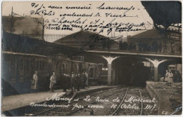 54. Carte-photo. NANCY. Le Train De Mirecourt. Bombardement Par Avion Le 16 Octobre 1917 - Nancy