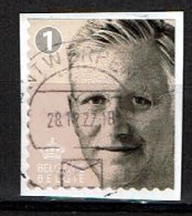 Koning Filip, Boven En Rechts Ongetand Uit 2019 (OBP 4841b ) - Used Stamps