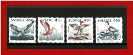 SUEDE - 1992 - N° 1724/1727 -  NEUFS** - FAUNE - OISEAUX RIVERAINS DE LA BALTIQUE - Y & T - COTE : 10 Euros - Unused Stamps