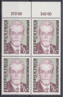 1990 , Mi 1981 ** (1) - 4 Er Block Postfrisch - 50. Todestag Von Friedrich Emich - Unused Stamps