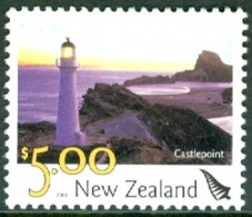 NEW ZEALAND 2003 DEFINITIVES, $5 CASTLEPOINT LIGHTHOUSE** - Phares