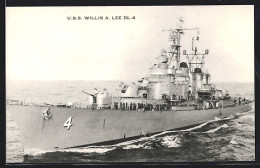 AK U. S. S. Willis A. Lee In Fahrt  - Guerre