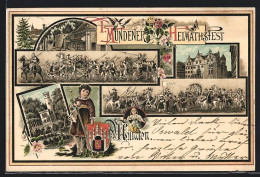 Lithographie Hann Münden, 1. Mündener Heimatfest, Szenen Vom Umzug  - Sonstige & Ohne Zuordnung