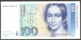 Germany Bundesbank 100 Deutsche Mark Clara Schumann P-41c 1993 UNC- - 100 Deutsche Mark