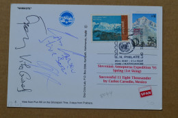 1995 Slovenian Annapurna Expedition Signed C. Carsolio S. Bozik V. Groselj Mountaineering Escalade Alpinisme - Sportspeople