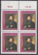 1990 , Mi 1991 ** (1) - 4 Er Block Postfrisch - 150. Geburtstag Von Hans Markart - Unused Stamps