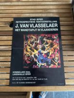 Affiche J. Van Vlasselaer 1990 Het Wandtapijt In Vlaanderen Stad Ieper Retrospectieve Tentoonstelling - Other & Unclassified
