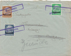 37368# HINDENBURG LOTHRINGEN LETTRE ZURUCH RETOUR Obl TERWEN 7 Février 1941 TERVILLE MOSELLE SALZBURG CHÂTEAU SALINS - Brieven En Documenten