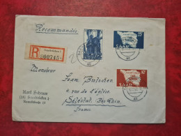 Lettre / Carte   1948 SAARBRUCKEN  TIMBRE SAAR LETTRE RECOMMANDE - Sonstige & Ohne Zuordnung