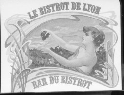 LYON LE BISTROT JEAN CLAUDE CARO STYLE MUCHA    (  EN COULEUR ) - Autres & Non Classés