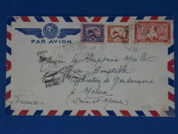 DP 20 INDOCHINE  LETTRE   1930  1950 VOL SAIGON FRANCE    A MELUN    + +AFF. INTERESSANT+ - Lettres & Documents