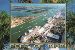 - PORT OF MIAMI. - Crise Ship Capital Of The World. - Stamp -  Photo By Dan Cowan - Scan Verso - - Miami