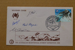 1988 Australian Bicentennial Everest Expedition Signed 4 Climbers Mountaineering Escalade Alpinisme - Sportief