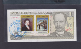 CUBA 1 PESO 2016 SC/UNC CANCELADO CONMEMORATIVO POR EL BICENTENARIO VISITA S.BOLIVAR A CUBA - Kuba